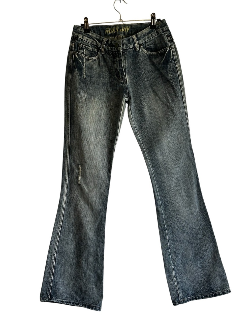 Miss Joy Y2K Rhinestone Flare Jeans Women’s Size 6 Low Rise Bootcut READ